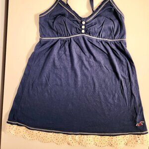 Hollister Tank Top with Vintage Eyelet Lace Trim